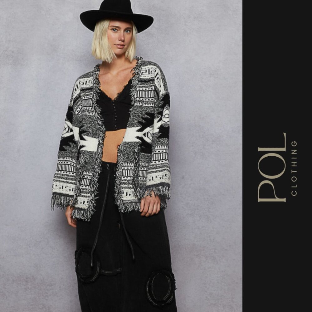 Sante Fe Style Fringe POL Cardigan – BOHO NEW - Picture 2 of 12